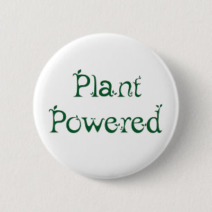 Plant Powered 6 Cm Round Badge