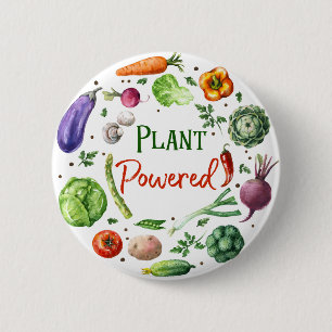 Plant-Powered Designs 6 Cm Round Badge