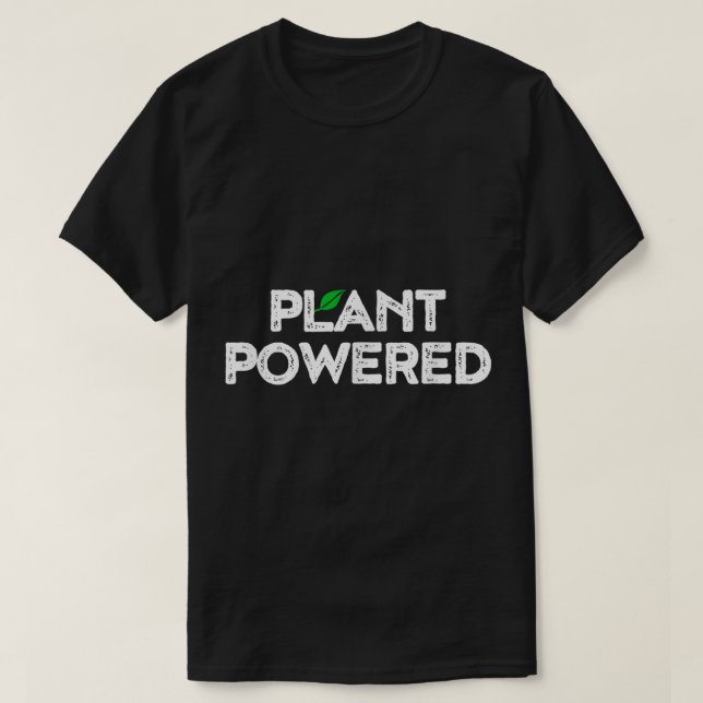 Plant Powered Eco Lifestyle Design T-Shirt (Design Front)