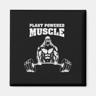 Plant Powered Muscle Vegan Power Bodybuilding Gym  Magnet