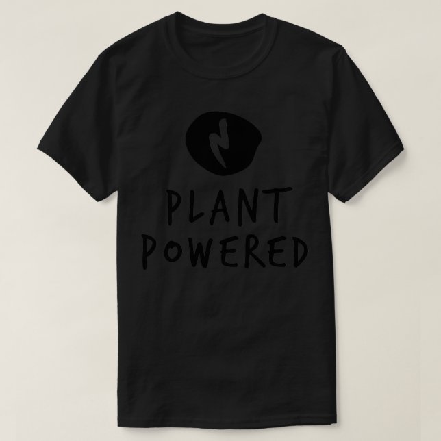 Plant Powered Thunder Design Funny T-Shirt (Design Front)