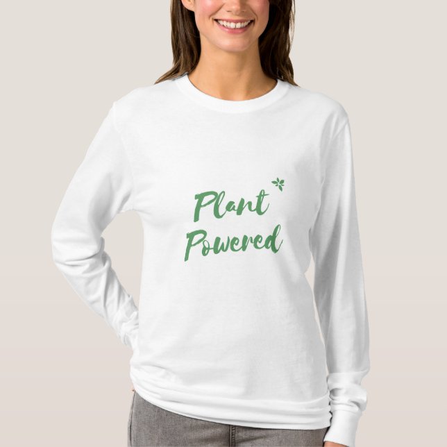 Plant Powered Women's Long Sleeve T-shirt (Front)