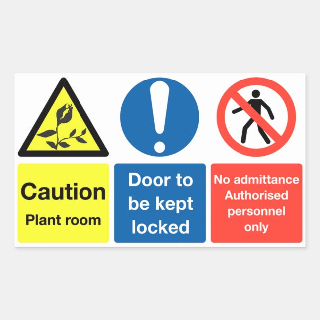 Plant room sticker (Front)