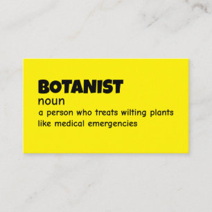 Plant Scientist Funny Definition Business Card