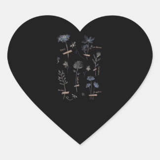 plant se wildflowers save bees botanical heart sticker