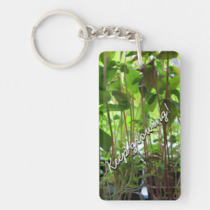 Plant Seedlings Keep Growing Key Ring