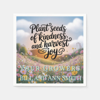 Plant Seeds of Kindness Customisable  Napkin