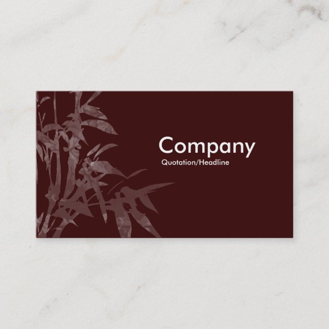Plant Shoots - Dark Brown Business Card (Front)