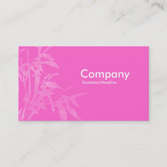 Plant Shoots - Pink (Two Toned) Business Card (Front)