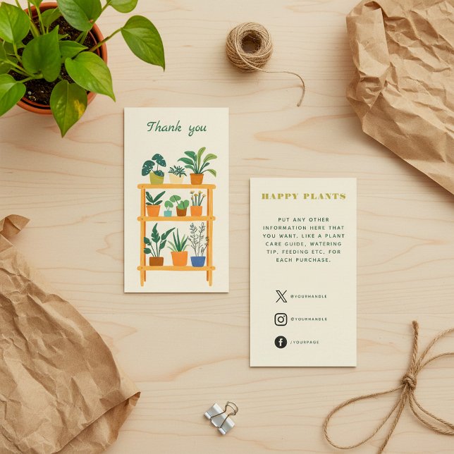 Plant Shop Thank You Insert Card (Creator Uploaded)