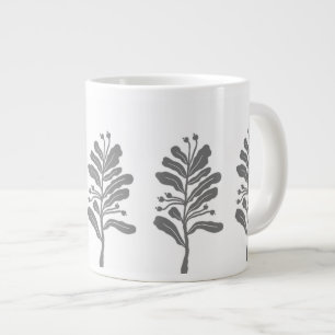 Plant Silhouette Flower Minimal Botanical Large Coffee Mug