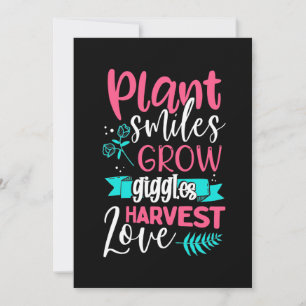 Plant Smiles Grow Giggles Love Invitation