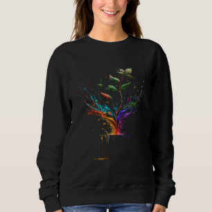 Plant Splash Houseplant Gardener Potted Plant Sweatshirt
