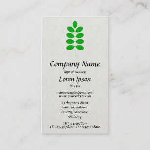 Plant Symbol - Green on Canvas Business Card