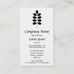Plant Symbol - White Business Card