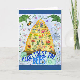 Plant These For Bees Greeting Card