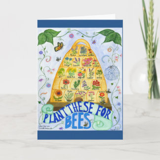 Plant These For Bees Greeting Card