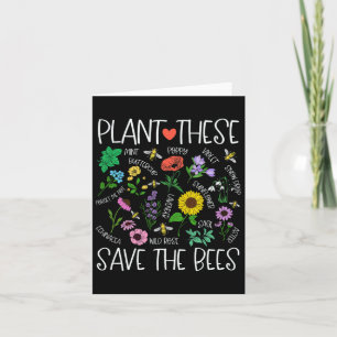 Plant These Save Bees Wildflower Earth Day Support Card