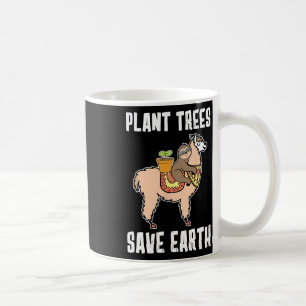 Plant Trees Save Earth Sloth And Lama Alpaca Earth Coffee Mug