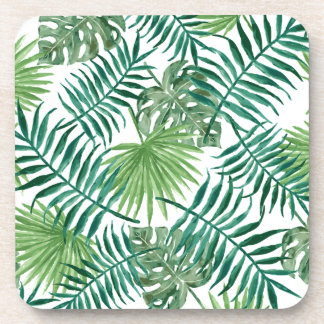 Plant Tropical Botanical Palm Leaf Coaster