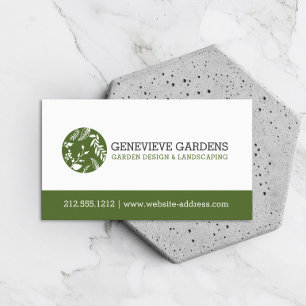 Plant Variety Logo Garden Design Landscaping Business Card