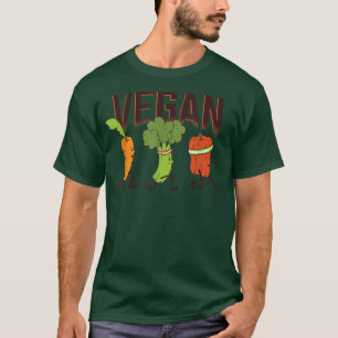 Plant Vegetarian Tomato Run Carrot Broccoli Vegeta T-Shirt