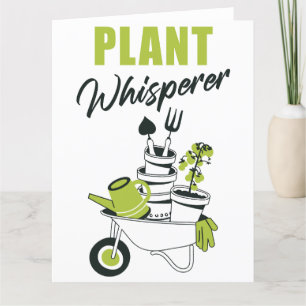 Plant Whisperer – Funny Cute Gardener & Plant  Thank You Card
