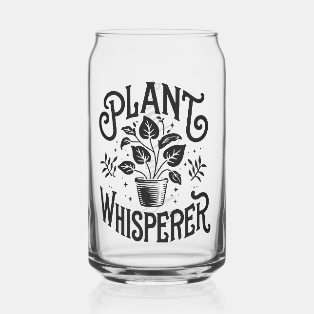 Plant Whisperer Glass Can (Front)