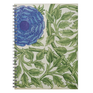 Plant with a blue flower (w/c on paper) notebook