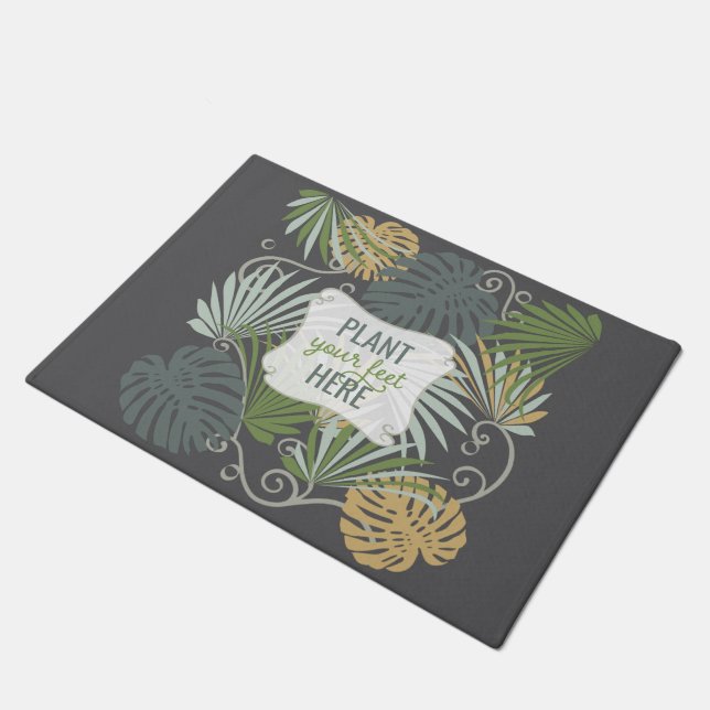 Plant Your Feet Here Door Mat (Angled)