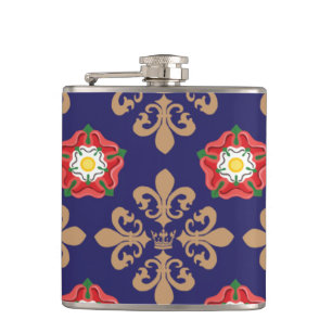 Plantagenets fleur patterns hip flask