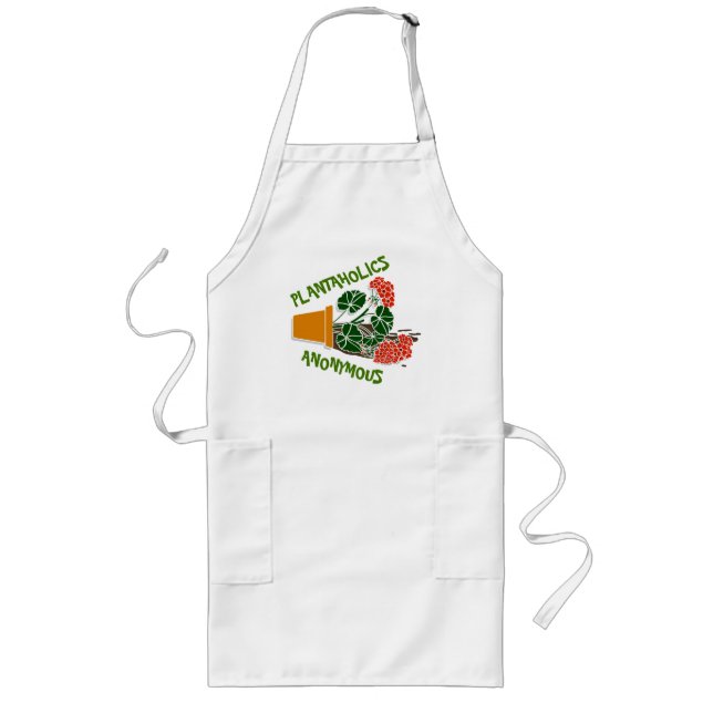 Plantaholics Anonymous Plant Lover Gardner Humour  Long Apron (Front)