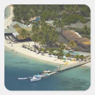 Plantation Island Resort, Malolo Lailai Island Square Sticker