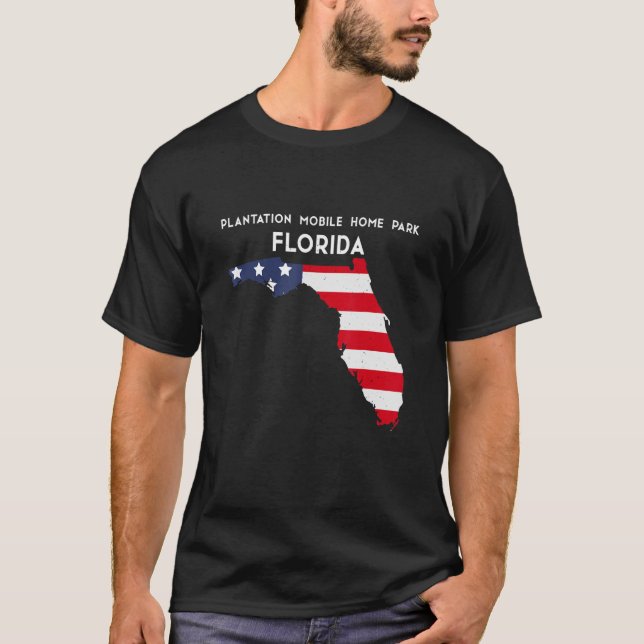 Plantation Mobile Home Park Florida USA State Amer T-Shirt (Front)