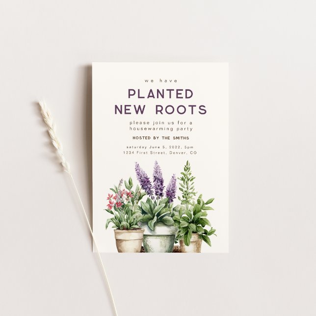 Planted New Roots Housewarming Party Invite (Creator Uploaded)
