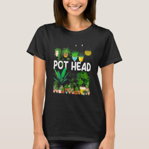 Planter Pot Head Plants Flower Outdoor Flower Plan T-Shirt