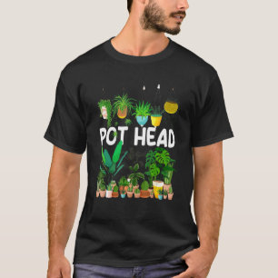 Planter Pot Head Plants Flower Outdoor Flower Plan T-Shirt