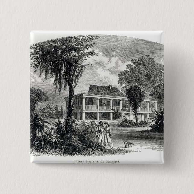 Planter's House on the Mississippi 15 Cm Square Badge (Front)