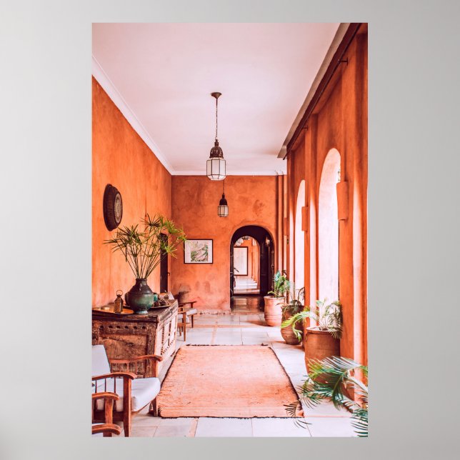 PLANTERS WITH PLANT NEAR AREA RUG INSIDE ROOM POSTER (Front)