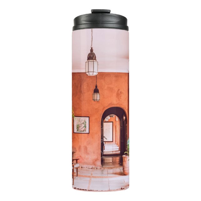 PLANTERS WITH PLANT NEAR AREA RUG INSIDE ROOM THERMAL TUMBLER (Front)