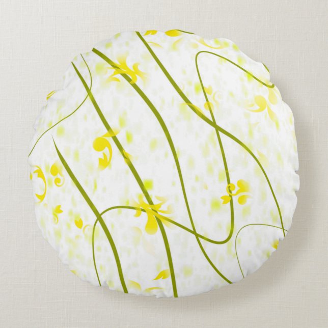 Plantfully Heavenly Peace Round Cushion (Front)