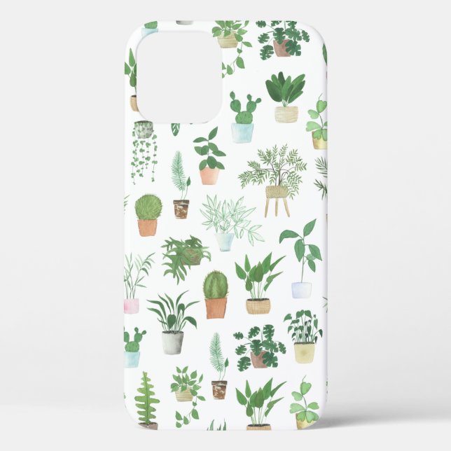 Plantita House Plants and Pots Pattern Case-Mate iPhone Case (Back)