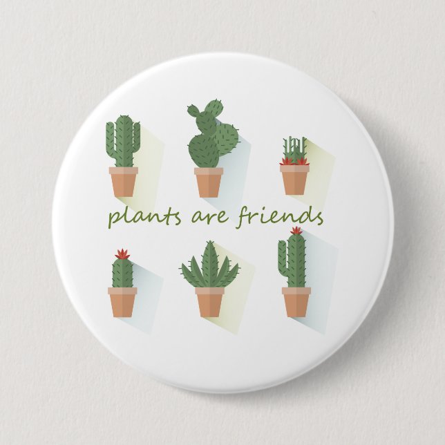 Plants and Flowers 7.5 Cm Round Badge (Front)