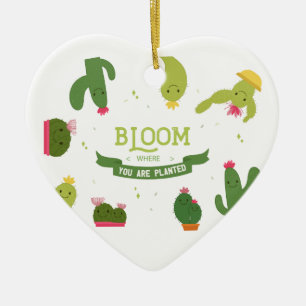 Plants and Flowers Ceramic Ornament