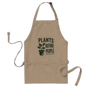 Plants before people funny gardening vintage retro standard apron