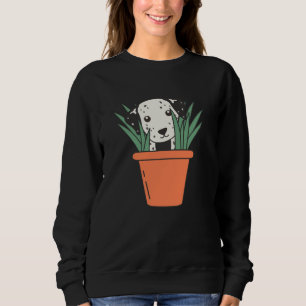 Plants Dalmatian Dogs Flower Pot Dogs Sweatshirt