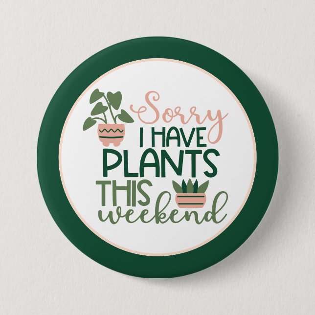 Plants Garden Nature Button (Front)