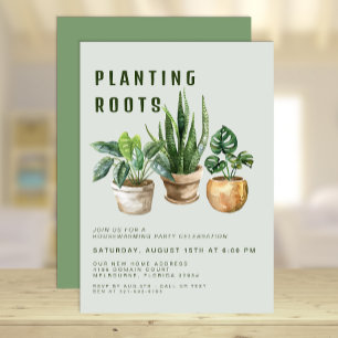 Plants Housewarming Party Invitation