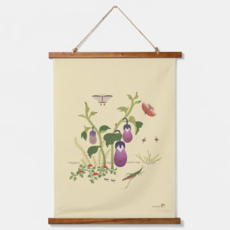Plants & Insects _Eggplant Hanging Tapestry