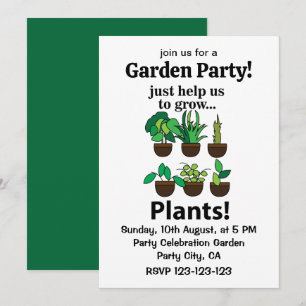 Plants Just Help Us To Grow Plants Invitation